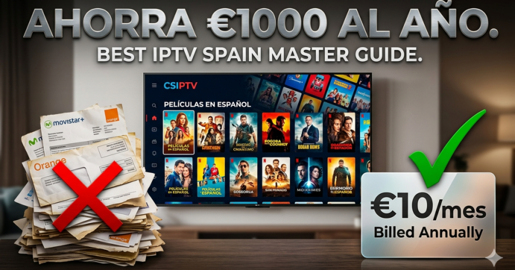 Experience the Best IPTV Spain service in 2026. Stream La Liga, Formula 1, and 55k+ international channels in 4K UHD with no buffering and total privacy.