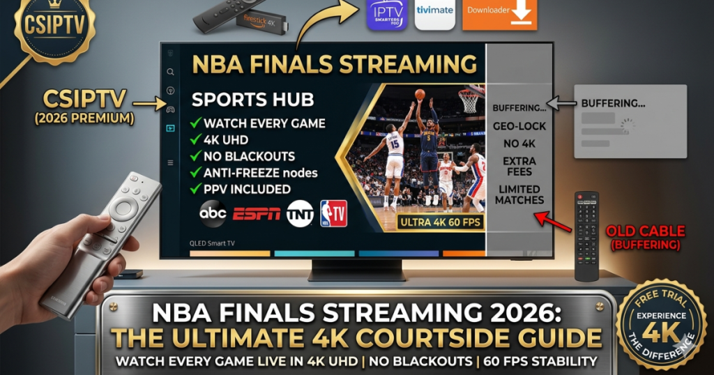 Experience the best NBA Finals Streaming in 2026. Watch every game in 4K with no blackouts, multi-language commentary, and 60fps stability.