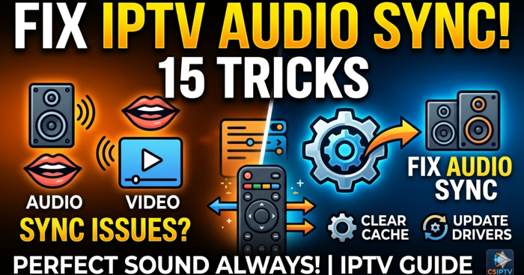Learn how to Fix Audio Sync Issues permanently. Eliminate sound lag on your Smart TV, Firestick, and mobile devices with CSIPTV.