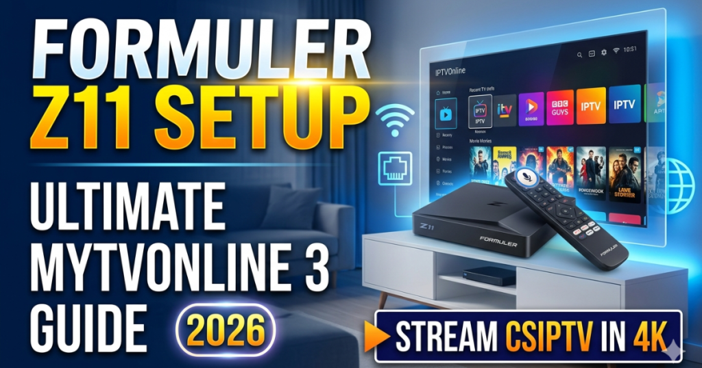 Learn how to complete your Formuler Z11 Setup step by step. Connect Xtream Codes, M3U playlists, and portal links to stream CSIPTV in 4K.