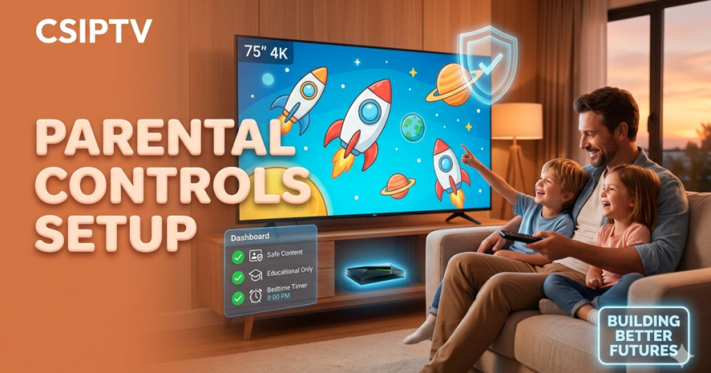 Master your Parental Controls Setup with CSIPTV. Learn how to restrict content and protect your children while providing quality 4K entertainment.