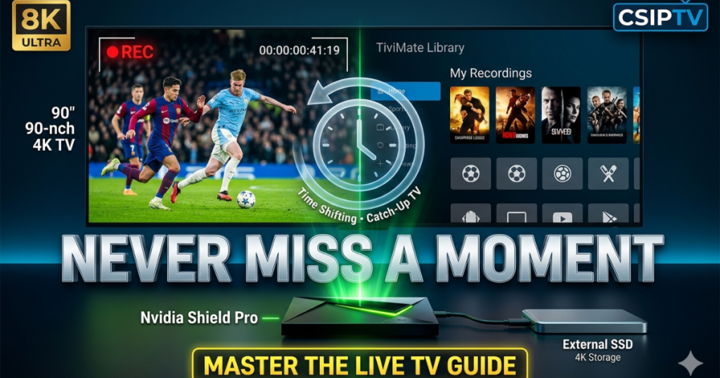Learn how to master your Recording Live TV Guide with CSIPTV. Discover 4K DVR setups, TiviMate recording tips, and cloud storage solutions for 2026.