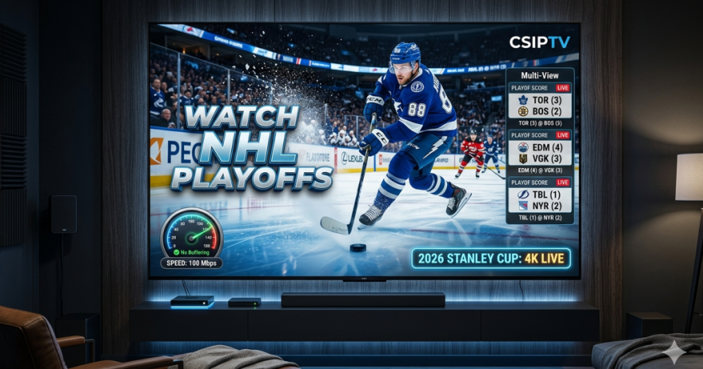 Learn how to Watch NHL Playoffs in 4K with CSIPTV. Get the full schedule, best packages, and setup guides for Firestick and Android TV.