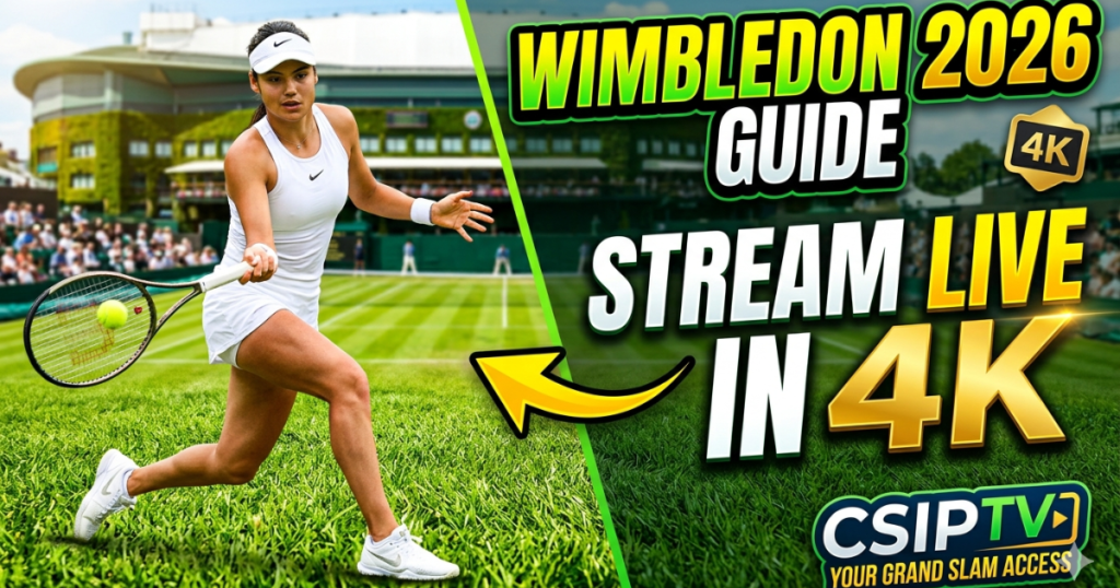 Discover the ultimate Wimbledon 2026 Guide. Stream every Centre Court match in crystal-clear 4K resolution worldwide with CSIPTV.