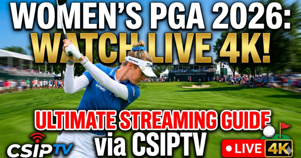 Discover the best way to stream the Women's PGA Champ live in 4K. Get match timings, setup guides, and premium golf channels on CSIPTV.