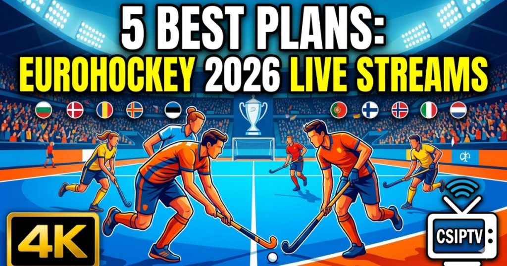 Watch every goal and penalty corner with our definitive EuroHockey 2026 guide. Catch live European hockey in crisp 4K using CSIPTV.