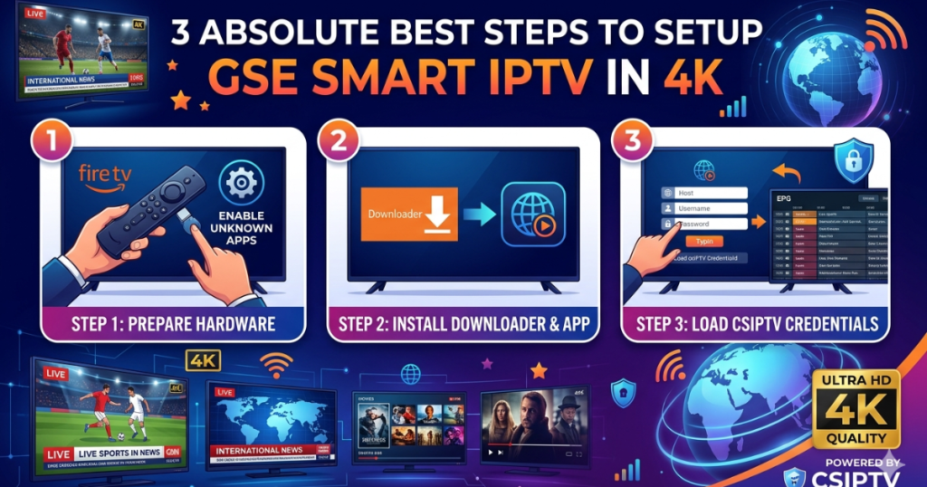 Master your television setup with our comprehensive manual for GSE Smart IPTV. Stream premium global channels safely using CSIPTV.